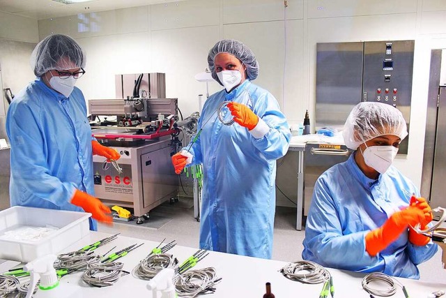 Blick in den Reinraum vom Dr. Langer M...erbegebiet &#8222;Am Bruckwald&#8220;.  | Foto: Langer Medical