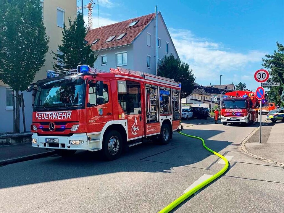 Die Feuerwehr musste am Mittwoch in Weil am Rhein einen Küchenbrand löschen.  | Foto: Feuerwehr Weil am Rhein