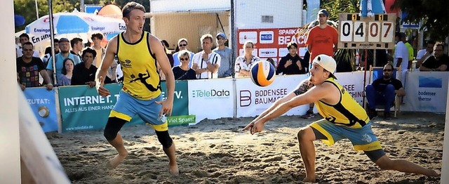 Im Sand whrend der warmen Jahreszeit ... Jan Lacmann (links) und Jan Schaffner  | Foto: MCD Sportmarketing