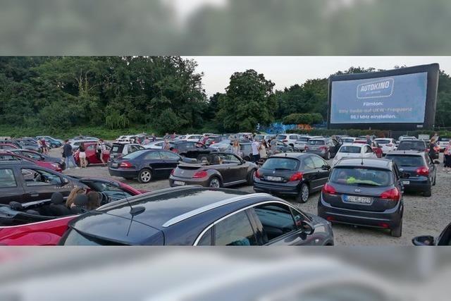 Parkplatz als Kinosaal