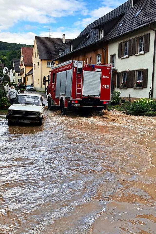 Am 16. Juli wurden Teile von Haltingen berflutet.  | Foto: Christoph Baum