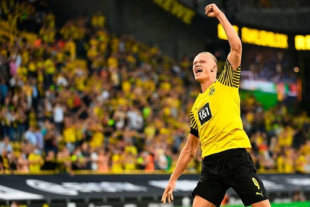 Der Mann des Spiels in Dortmund: Erling Haaland  | Foto: INA FASSBENDER (AFP)