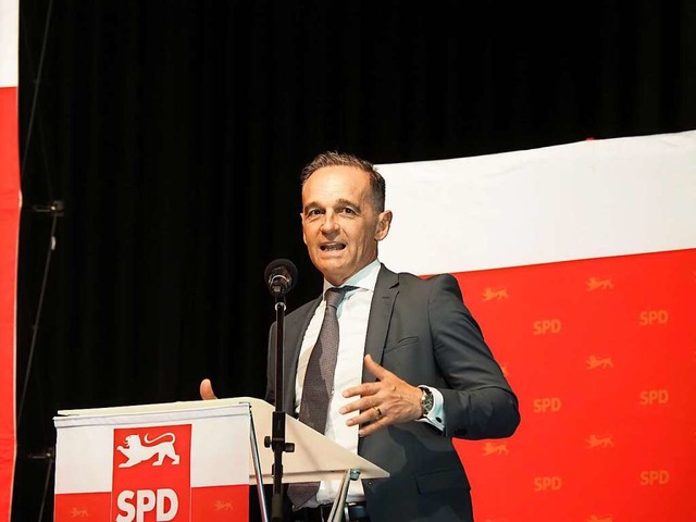 Auenminister Heiko Maas in Denzlingen  | Foto: Michael Haberer