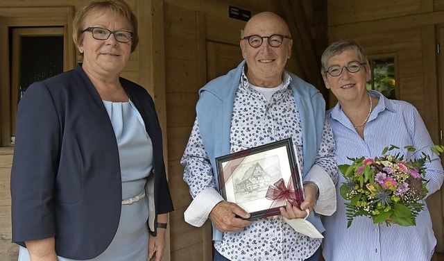 Brgermeisterin Reinbold-Mench und Bertrand und Regina de Bie.  | Foto: Benedikt Sommer