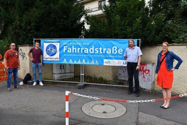 Bauarbeiten von Lrrachs erster echten Fahrradstrae haben begonnen