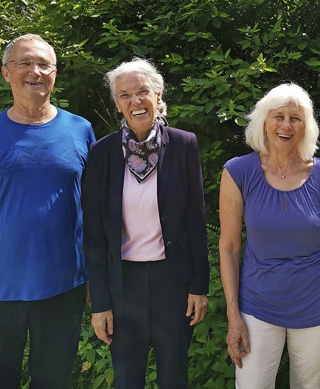 Kurt Schlegel (von links), Beate Brgin, Angela Bockstahler  | Foto: Bigler / Realschule