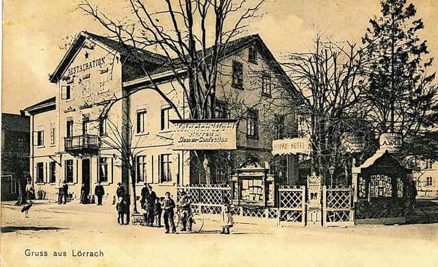 Diese Postkarte, die das ehemalige Bah...it der Familie Juliusberger verbunden.  | Foto:  Repro historische  Postkarte