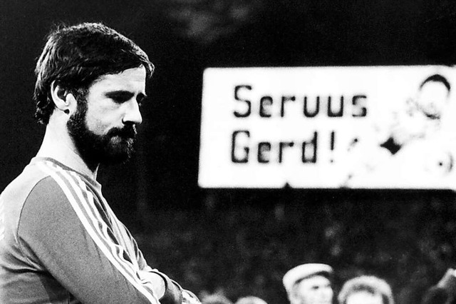 Dieses Archivbild zeigt Gerd Mller im...lympiastadion seine Karriere beendete.  | Foto: - (dpa)