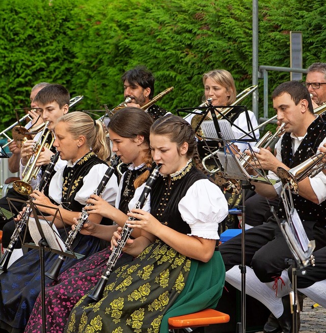 Der Musikverein Kappel hatte bei Kunsc...einen ersten Auftritt in diesem Jahr.   | Foto: Wolfgang Scheu