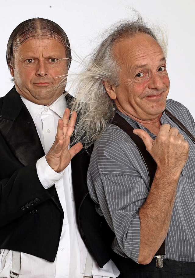 Musikclowns Gogol &amp; Mx alias Christoph Schelb und Max-Albert Mller  | Foto: Danuta Lehmann, Staufen