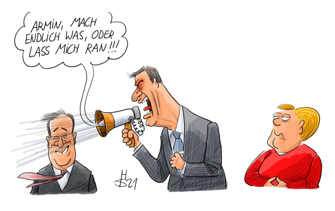 Engagierter Auftakt der heißen WahlkampfPhase Karikaturen Badische