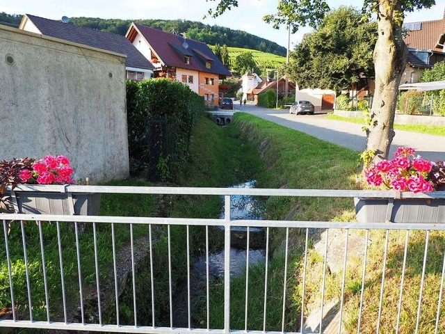 Das Foto zeigt den Feuerbach in Kander...nberlaufbecken entlastet werden soll.  | Foto: Victoria Langelott