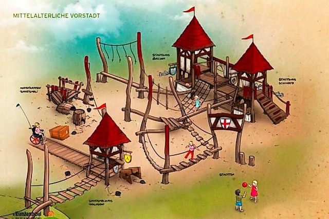 So soll der Spielplatz spter aussehen.  | Foto: Krambambuli (Stadt Freiburg)