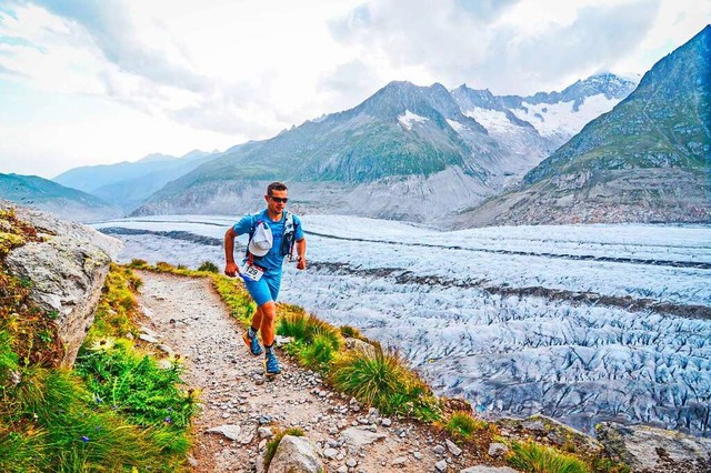 &#8222;Man lernt sich auch psychisch g...es Aletschgletschers im Wallis fhren.  | Foto: Sportograf Digital Solutions