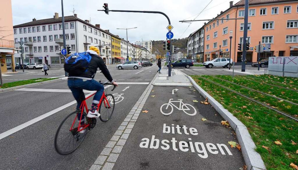 Radfahrstreifen auf dem Friedrichring  | Foto: Ingo Schneider