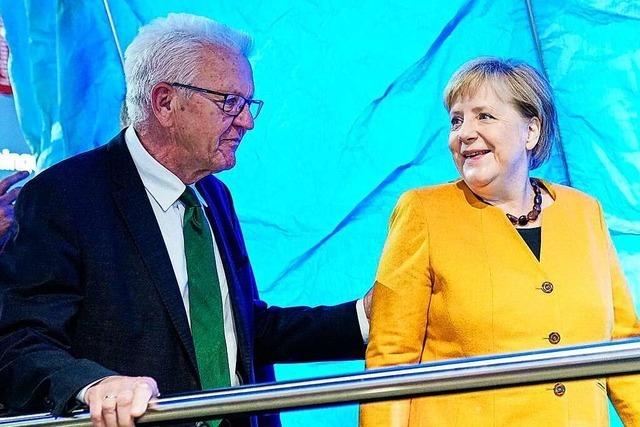 Kretschmann lobt Bundeskanzlerin Merkel: 