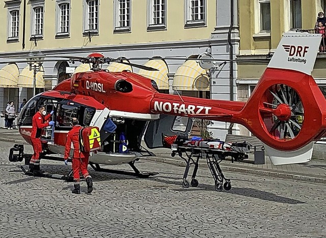 DLR-Hubschrauber in Offenburg  | Foto: Helmut Seller