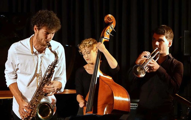 Florian Fries (links) mit der Jazzband... bei den Laufenburger Kulturtagen 2019  | Foto: Roswitha Frey