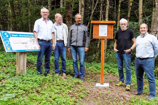 Oberhof ist um eine Attraktion reicher... und Ortschaftsrat Lars Benja-Bronkal.  | Foto: Brigitte Chymo