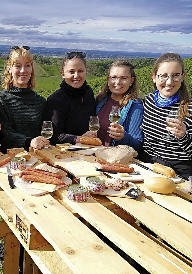 Sie hatten Genuss von Landschaft, Wein und Vesper beim Weinspaziergang 2020.   | Foto: Winfried Kninger