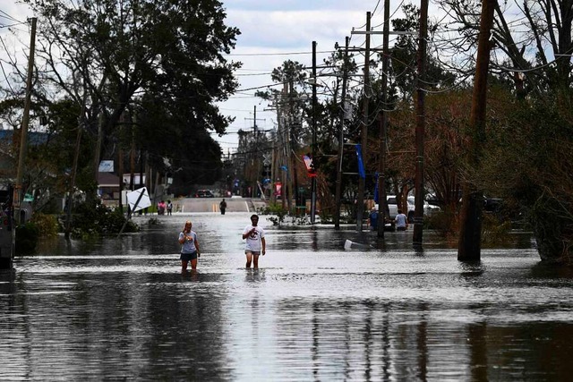 berflutete Strae in Norco, Louisiana.  | Foto: PATRICK T. FALLON (AFP)