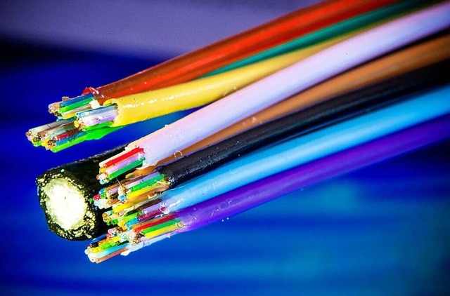 Glasfaserkabel fr schnelles Internet  | Foto: Jens Bttner (dpa)