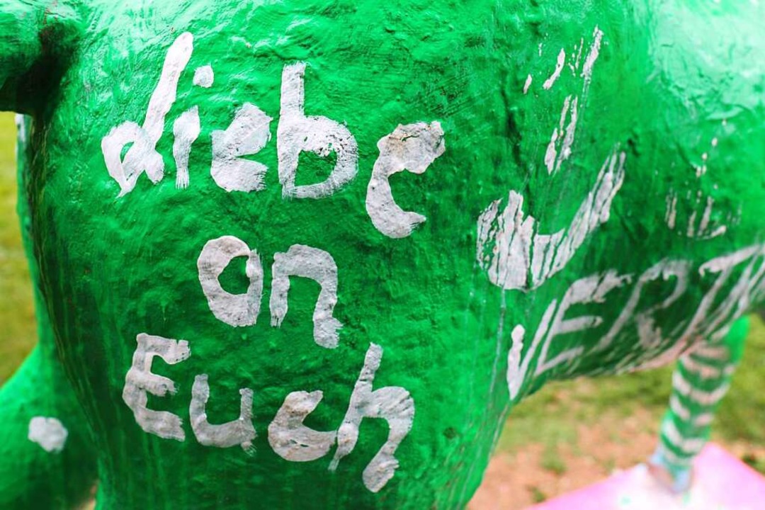 Das Holbeinpferd wnscht &#8222;Liebe an Euch&#8220;.  | Foto: Maxima Frh