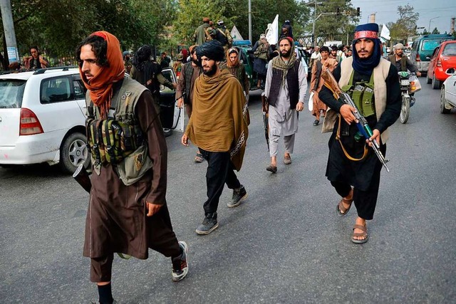 Taliban-Kmpfer in den Straen Kabuls am Dienstag  | Foto: HOSHANG HASHIMI (AFP)