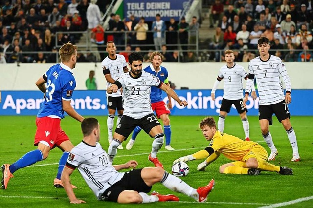 &#8222;Uns fehlten Geduld und Przisio...anzlosen 2:0-Sieg gegen Liechtenstein.  | Foto: Sven Hoppe (dpa)