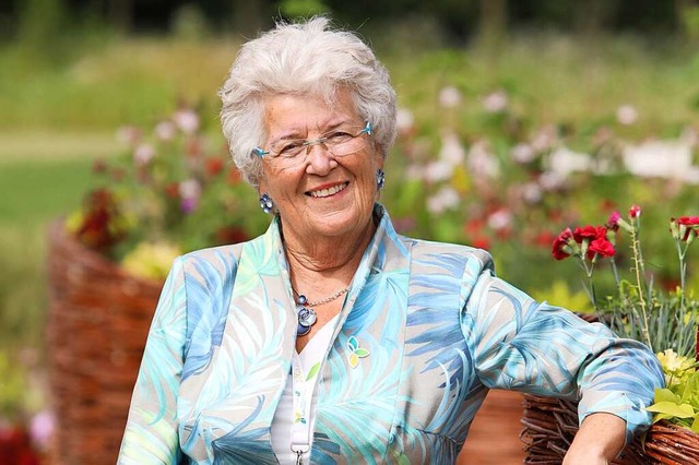 Christa Nietzel bei der Landesgartenschau in Lahr vor drei Jahren.  | Foto: Christoph Breithaupt