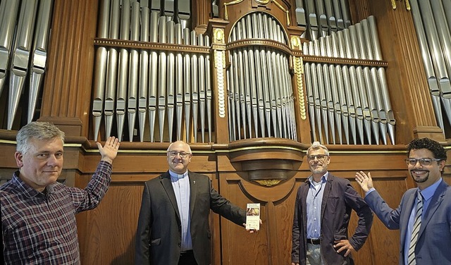 Jens Steinhoff, Andreas Brstle, Raine...r Spth-Orgel in der St. Josefskirche   | Foto: Roswitha Frey