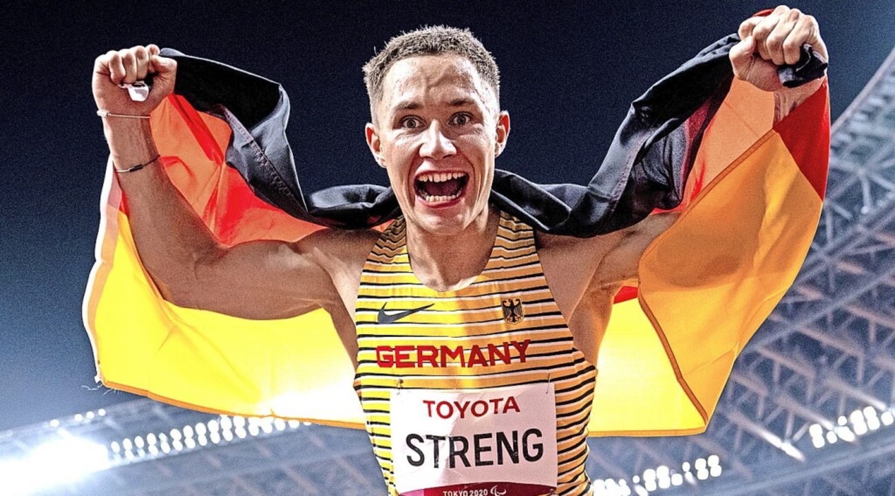 Prothesen-Sprinter Felix Streng gewinnt noch einmal Silber.  | Foto: Bob Martin (dpa)