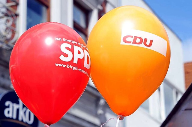 Reicht es erneut fr die sogenannte groe Koalition?  | Foto: Carsten Rehder (dpa)
