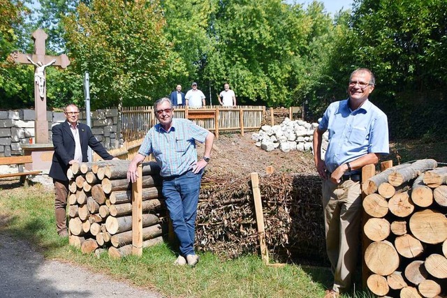Projektleiter Pauli, Ortsvorsteher Ruber und OB Eberhardt (von links)  | Foto: Horatio Gollin