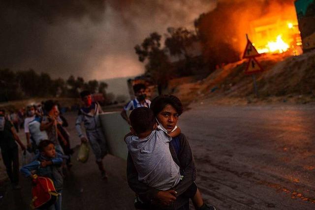 Vor einem Jahr zerstrte ein Feuer das Geflchtetenlager Moria auf Lesbos