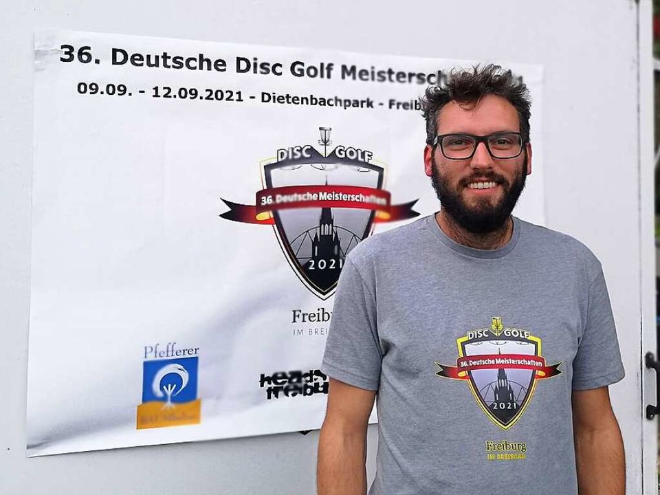 Gründungsmitglied des Discgolfvereins ...urg und Turnierdirektor: Jonathan Maas  | Foto: David Pister