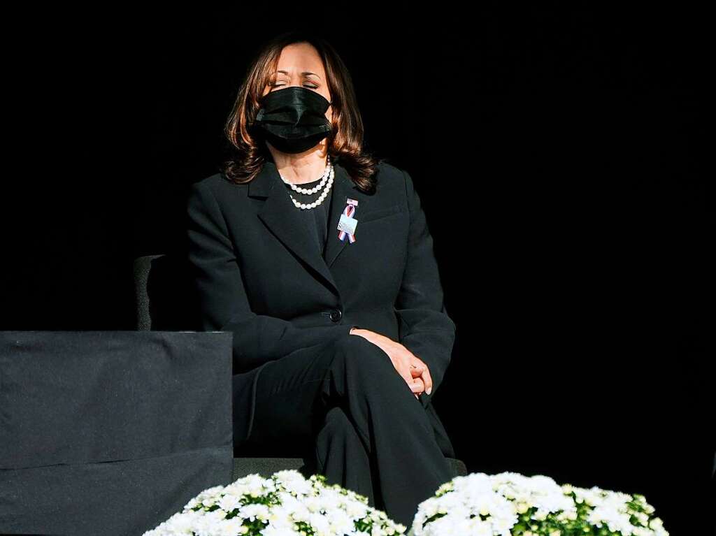 Shanksville: Kamala Harris, Vizeprsidentin der USA, nimmt an einer Gedenkveranstaltung fr die Passagiere und die Besatzung des United-Airlines-Fluges 93 anlsslich der Anschlge vom 11. September 2001 teil.