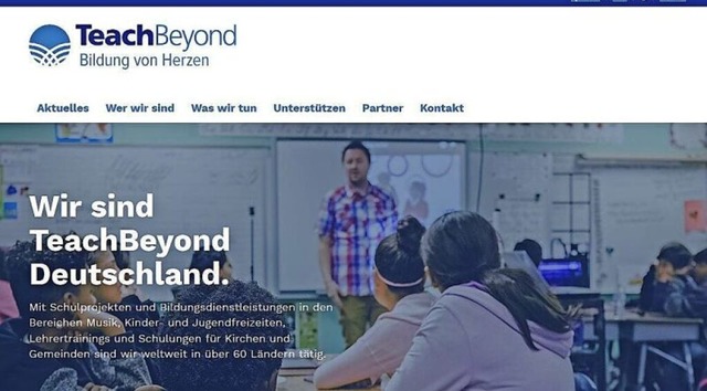 Die Webseite von Teach Beyond Deutschland  | Foto: privat