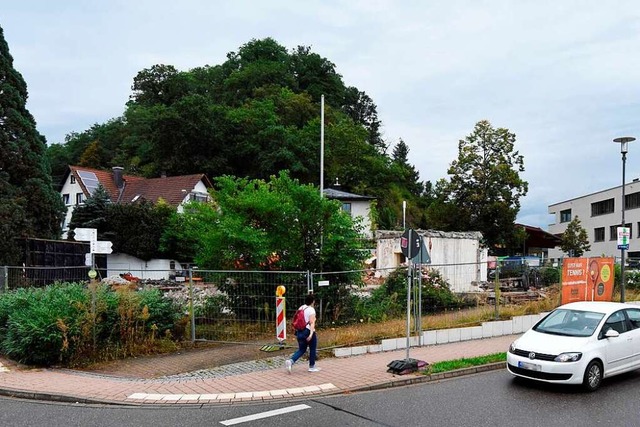 Am Standort des ehemaligen Gebudes de... Jahren ein Wohnhaus mit Kita stehen.   | Foto: Markus Zimmermann