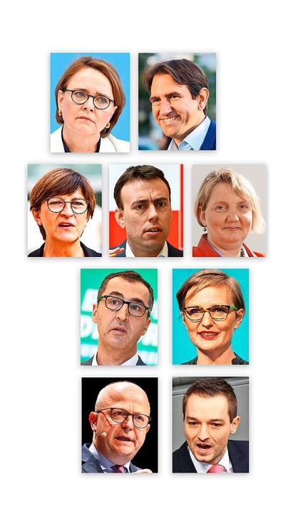Annette Widmann-Mauz (CDU), Andreas Ju...DP) (von links oben nach rechts unten)  | Foto: dpa