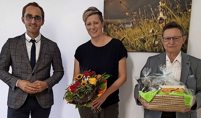 Vogtsburgs Brgermeister Benjamin Bohn...Interims-Geschftsfhrer Heinz Trogus.  | Foto: Naturgarten Kaiserstuhl