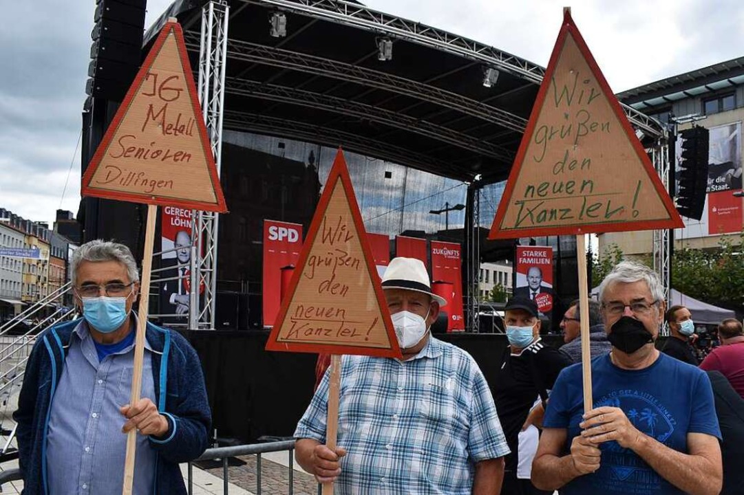 Siegessichere Scholz-Fans  | Foto: Ronny Gert Brckholdt