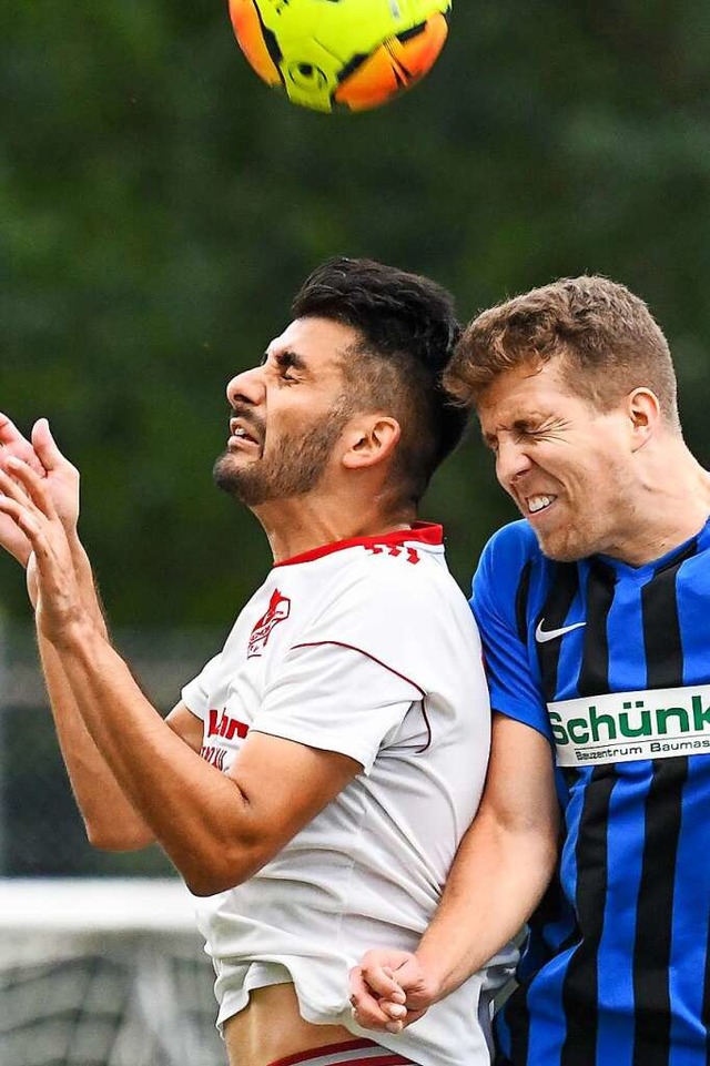 &#8222;Haben alles rausgehauen&#8220;:...Gtz (SG, rechts) gegen Ismail Demirci  | Foto: Gerd Grudl