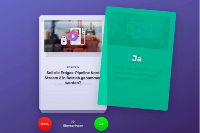 Wahlswiper: Tindern mit Parteien