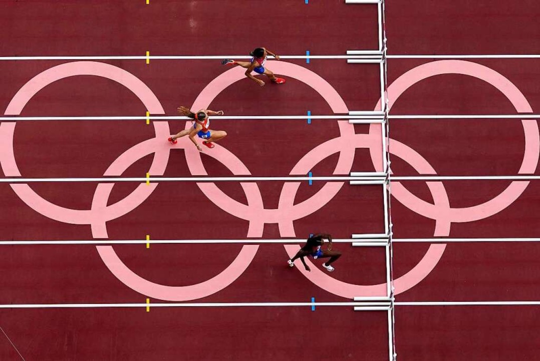 Auch wenn auf diesem Foto von Olympia ...schen  Leichtathletik sehr gute Noten.  | Foto: Morry Gash (dpa)