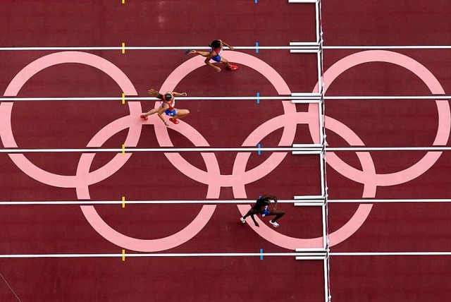 Auch wenn auf diesem Foto von Olympia ...schen  Leichtathletik sehr gute Noten.  | Foto: Morry Gash (dpa)