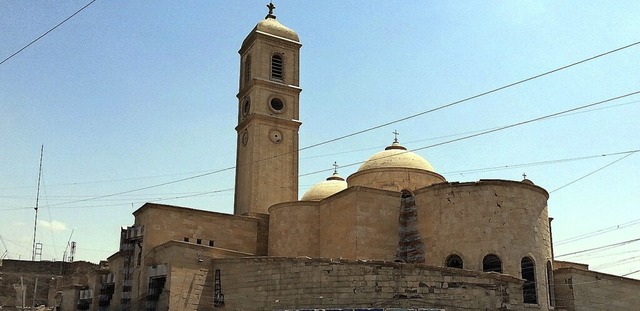 Die Kirche von Mar Tuma im Zentrum Mos...slamisten alle Christen aus der Stadt.  | Foto: Str