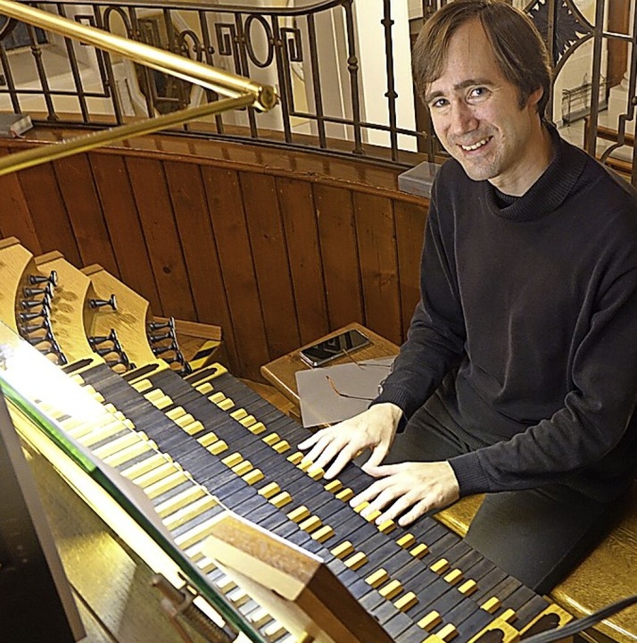 Johannes Fankhauser an der Orgel  | Foto: Roswitha Frey