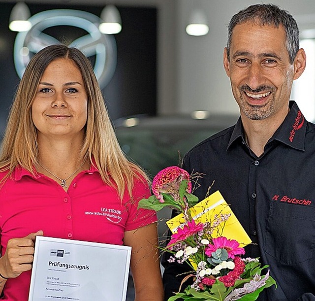 Lea Straub und Hansjrg Brutschin sind stolz auf den Titel Kammersiegerin.  | Foto: Privat