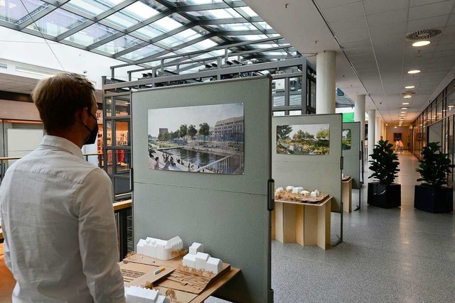 Studentische Visionen von einem &#8222...2;Zentrum Oberwiehre&#8220; zu sehen.   | Foto: Ingo Schneider